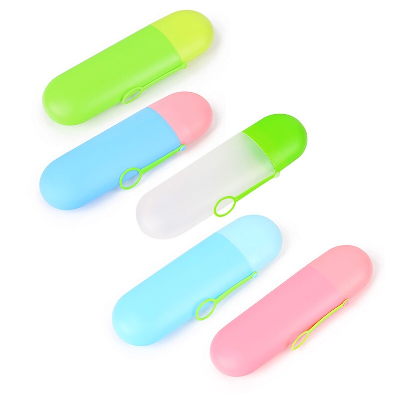 Soporte de vaso de plástico para pasta de dientes, caja de cubierta portátil, accesorios de baño, taza de almacenamiento, suministros para el hogar, senderismo y acampada