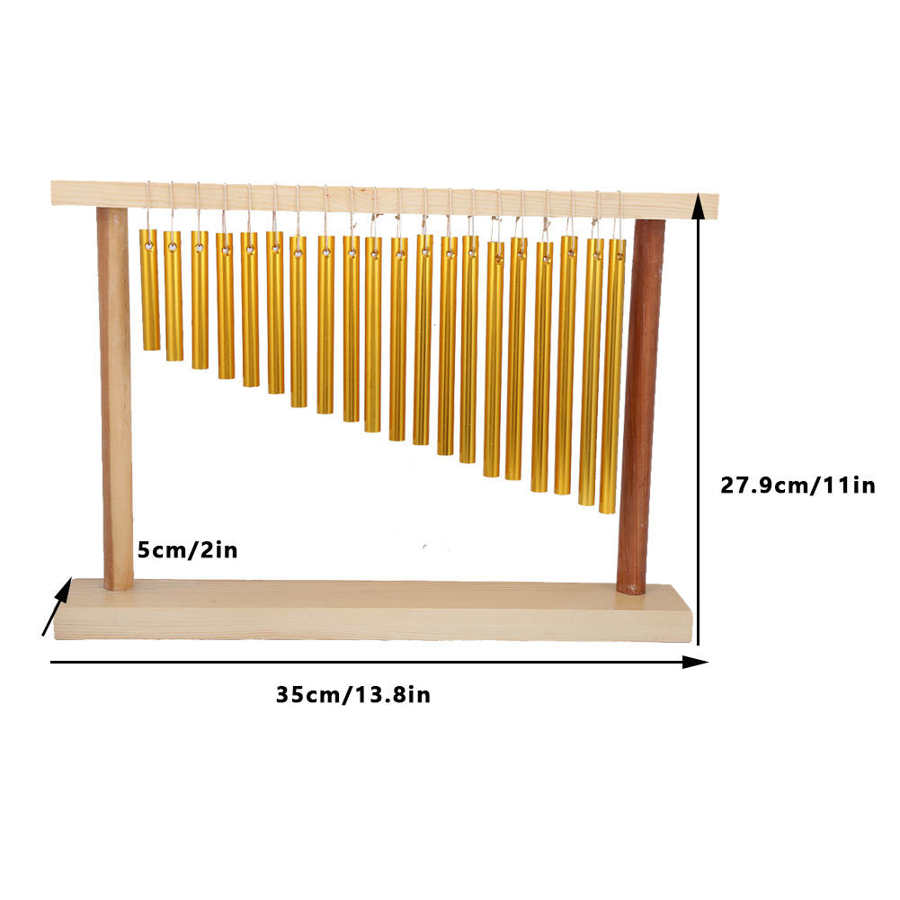 Orff instrument muzyczny 20 ‑ton wiatr kuranty stół Single‑wiersz instrument perkusyjny dla dzieci zabawka muzyczna + młotek