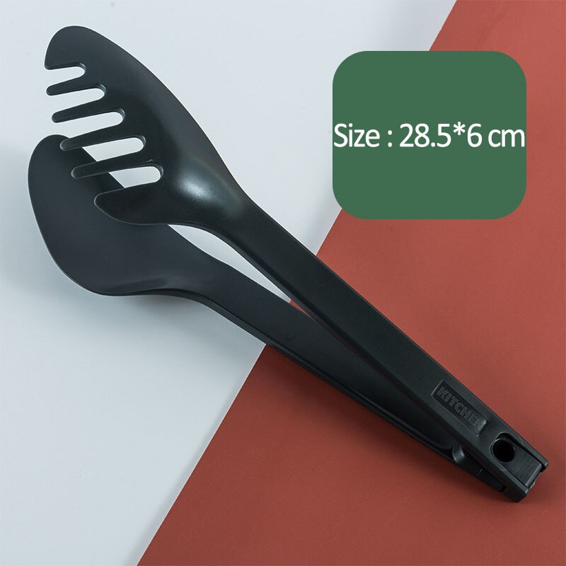 Pinzas de comida de Material para PC, cuchara para ensalada, accesorios para hornear, artículos para el hogar, utensilios de cocina, pinzas para pan: green