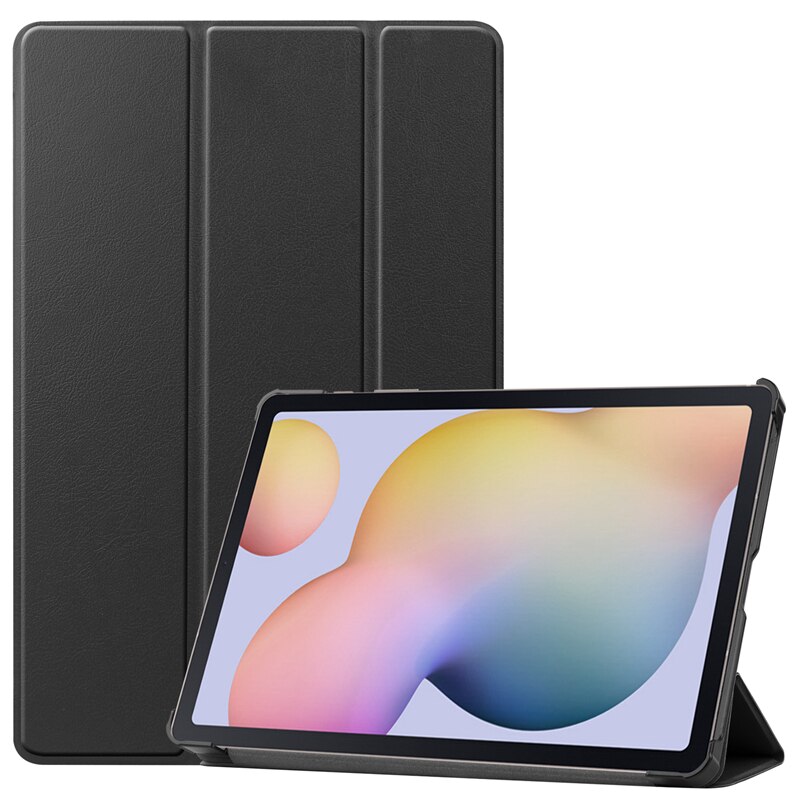 Magnetyczny Smaer PU skórzany pokrowiec do Samsung Galaxy Tab A7 SM-T500 SM-T505 SM-T507 10.5 "Tablet Funda Cover: T500-Black