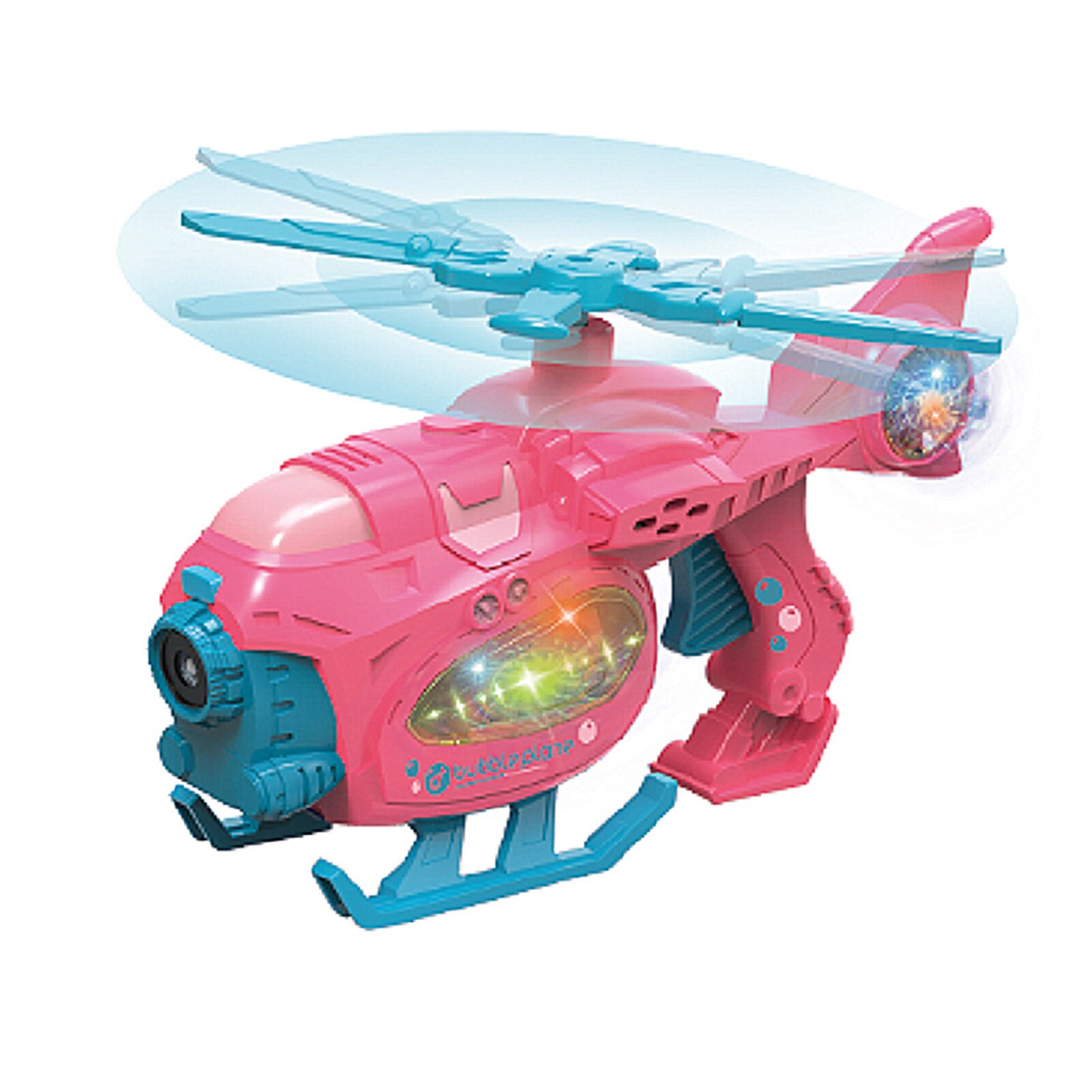 Bubble Machine Beweegbare Helicopter Bubble Speelgoed Met Muziek Licht: Pink