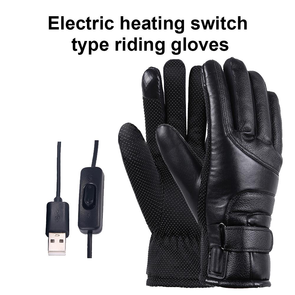 1 Paar Usb Aangedreven Universele Motorfiets Verwarming Handschoenen Met Usb Switch Knop