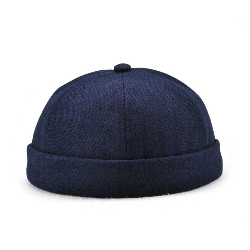 JAMONT – chapeau rond unisexe de Style chinois pour hommes, casquette de Couple à bride, couleur unie, à la , miki,: Blue