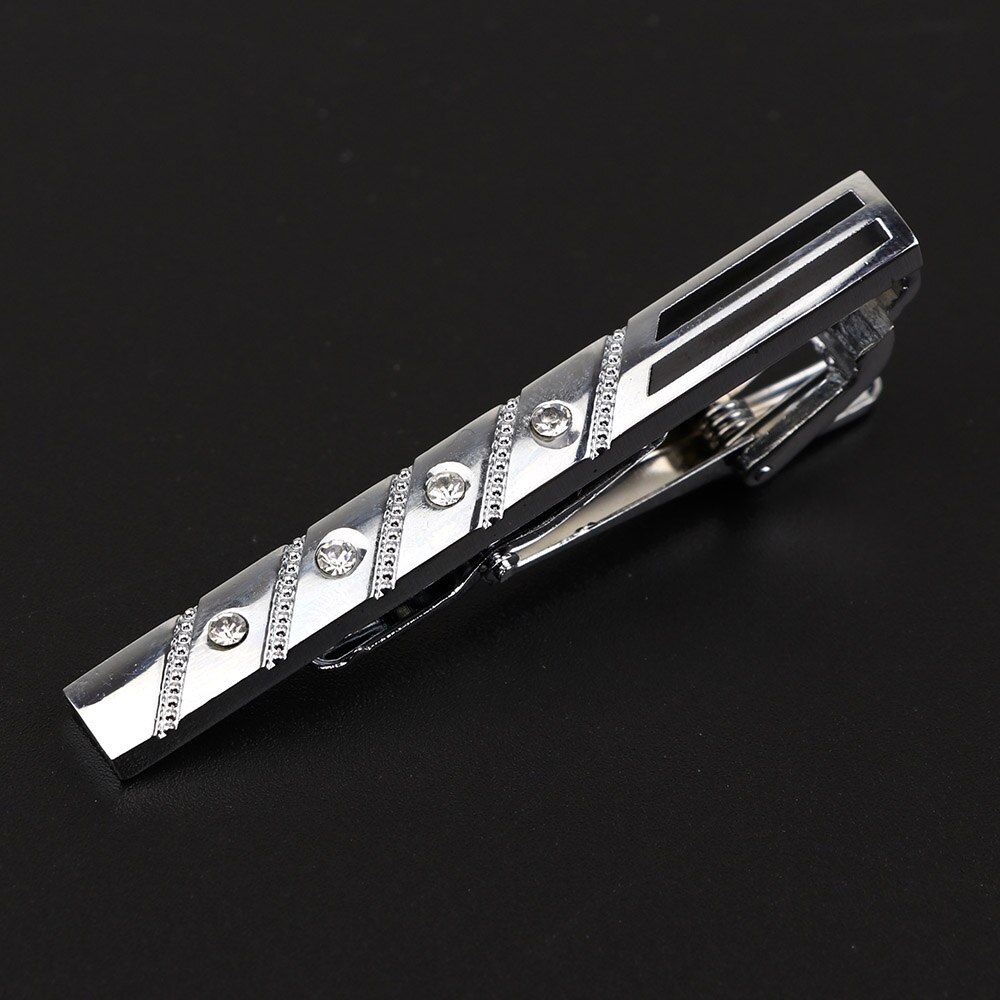 Brand Tie Clip Sieraden Eenvoudige Emaille Mens Business Luxe Bar Pinch Sluiting Tie Pin: 9