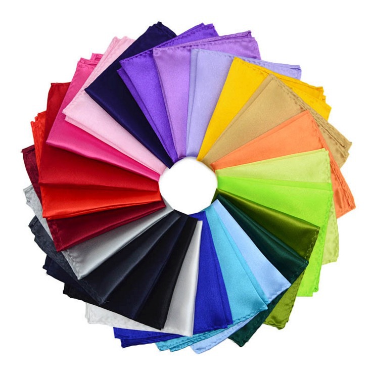 Lenço masculino de luxo, cor sólida, branco, preto, vermelho, lenço de poliéster, bolso de negócios, toalha de peito quadrada 22*22cm