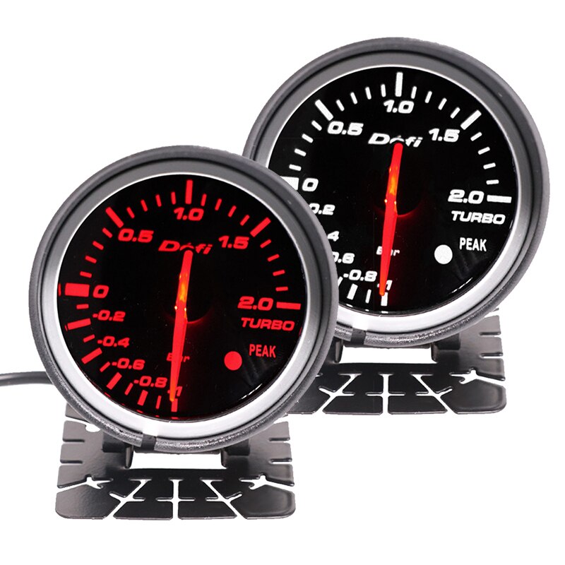 Universal df bf auto gauge varvräknare mätare med rött vitt ljus volt vatten temp oljepress vakuumförstärkning ext temp a/f ratio mätare