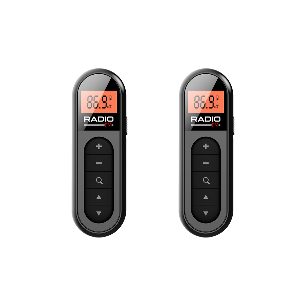 FM-Radio mit Hintergrundbeleuchtung, 76–108 MHz, Mini-Taschen-Clip-Radio mit 3,5-mm-Kopfhöreranschluss, persönliches Walkman-Radio für Spaziergänge, Joggen, Camping: Orange