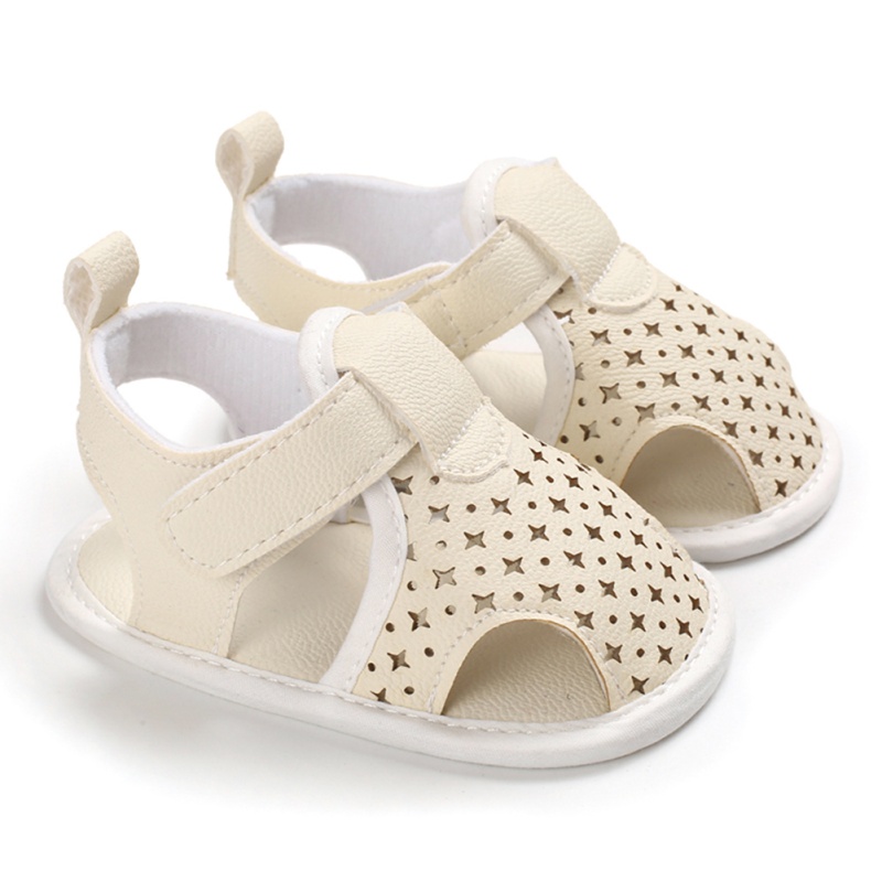 Peuter Pasgeboren Baby Jongens Zomer Sandalen Zachte Zool Schoenen Leer Ademend Star Hollow Out Baby Slippers Prewalker Sandaal Schoenen: M / 7-12 Months