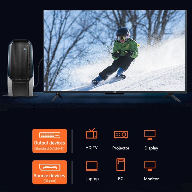 Cabletime DisplayPort To VGA Cable DP To VGA Converter Displayport VGA Cable Gold for Macbook Projector laptop Camara HDTV N041