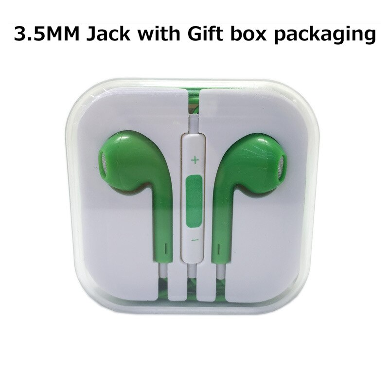 Lenrue-auriculares coloridos con cable para videojuegos, cascos con micrófono de 3,5mm para Xiaomi, IPhone, portátil, música, Sellphone: Green with pakcage