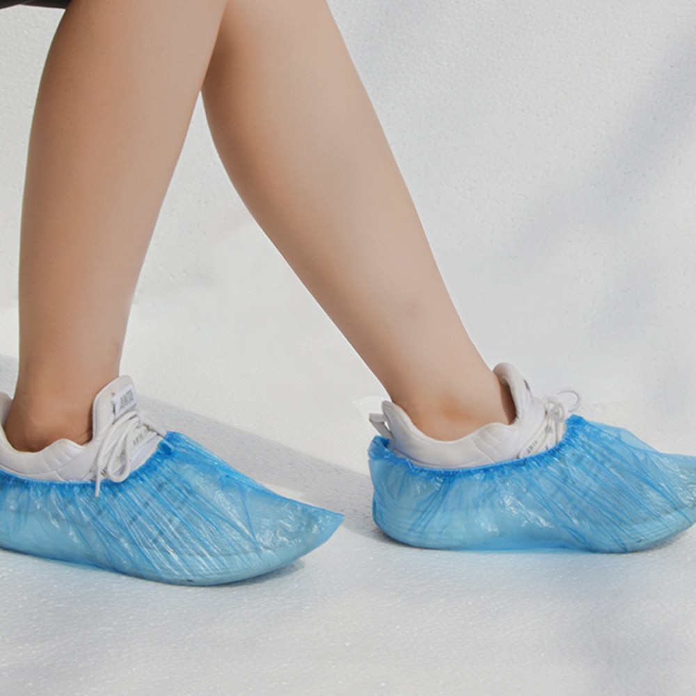 Cubiertas desechables para zapatos, cubierta para zapatos contra la lluvia, de caucho resistente al agua, 100 Uds.