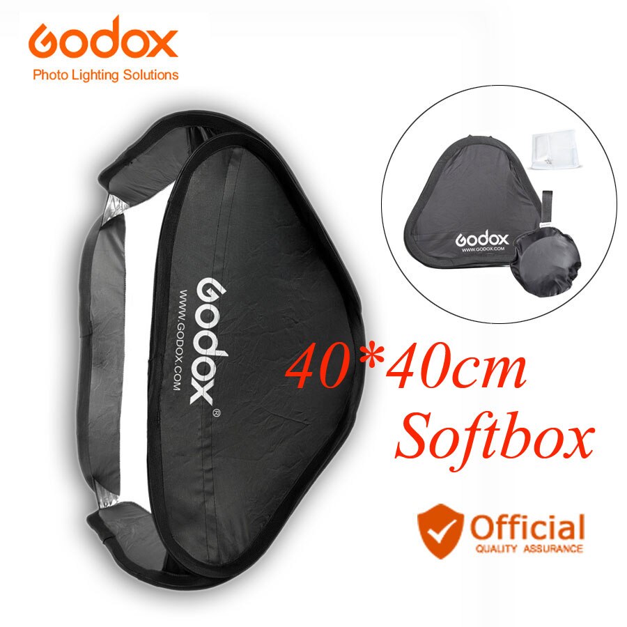 Godox Softbox 40*40 Cm/15 "* 15" Diffuser Reflector Voor Speedlite Flash Light Professionele Foto sutdio 40X40 Cm Soft Box