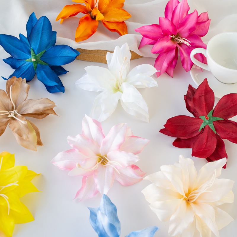 Artificial Flowers Silk Lily Festival Party Home Outdoor Garden Wedding Bridal Bouquets Room Decor DIY Box Garland Hotsale: MULTI