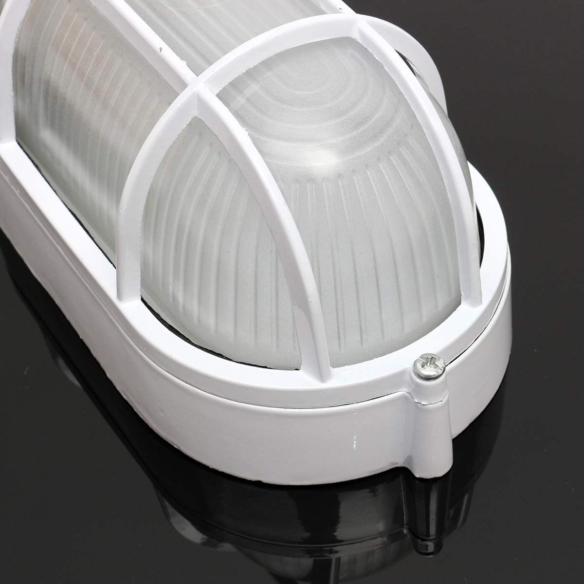 Oval Round Explosion Proof Light Vapor-proof Sauna Steam Room Light Lampshade Metal Guard Explosion-proof Light Lamp Bulb