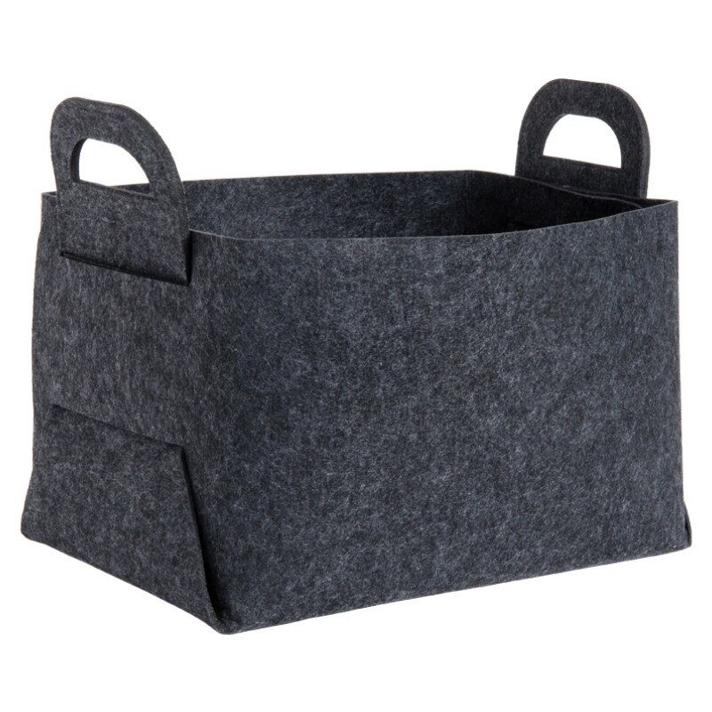 DUNXDECO panier en feutre de rangement | Pour linge, rangement vêtements jouets, support d'organisation, conteneur de décoration de chambre Simple moderne, boîte de livre