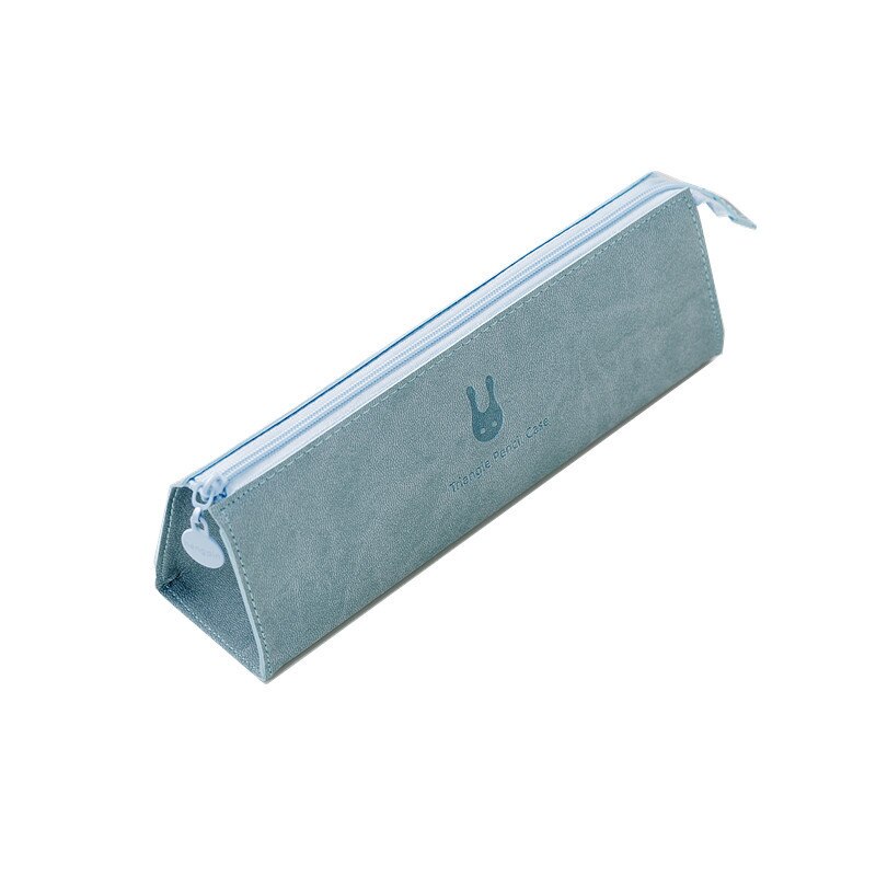 Estuche de lápices conciso de color sólido para chicas, estuches de lápices escolar para niñas, papelería, bolsa de lápices de lona, estuche escolar