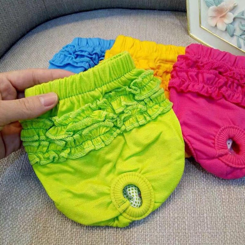 Huisdier Kant Fysiologische Broek Antibacteriële Hond Luier Wasbare Meisje Hond Menstruatie Ondergoed Korte Sanitaire Duurzaam Pet Shorts