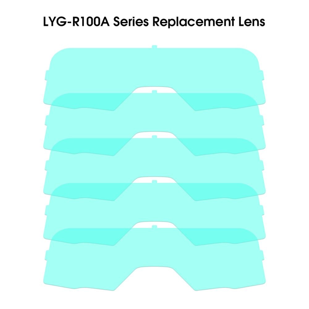 YESWELDER 5 PCS Outer Replacement Lens for LYG-R100A Series Welding Goggles
