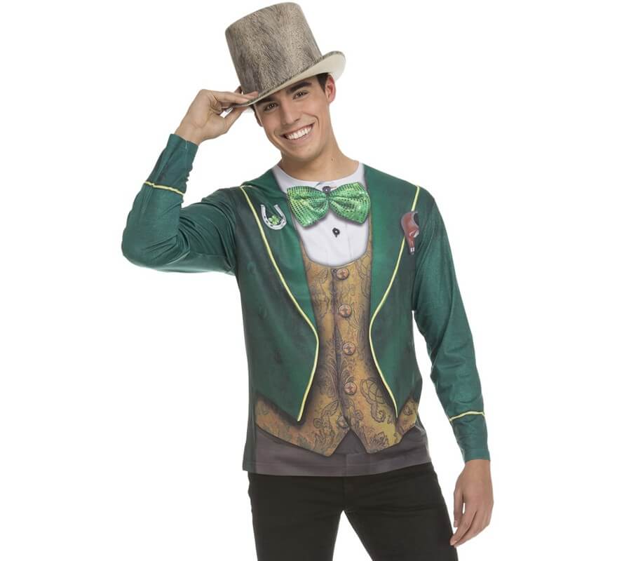Camiseta disfraz Duende Irlandés San Patricio para hombre