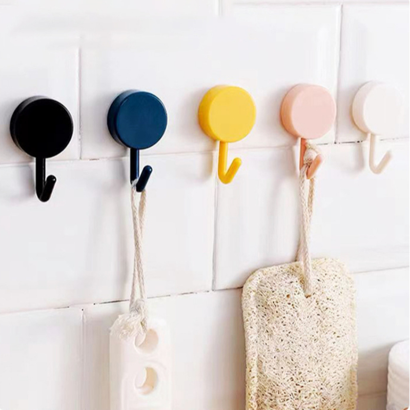 Crochet mural auto-adhésif solide sans perçage, 5 pièces, sac à manteau, porte de salle de bains, porte-serviettes de cuisine, crochets, accessoires de rangement à domicile