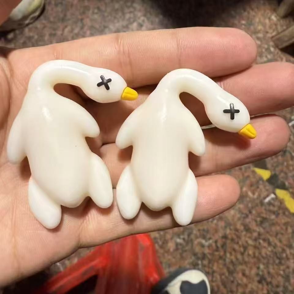 Kleurverandering Eend Sleutelhanger Beijing Gebraden Eend Sleutelhanger Tas Hanger Grappige Auto Ornament Decoratie Achteruitkijkspiegel Accessoires