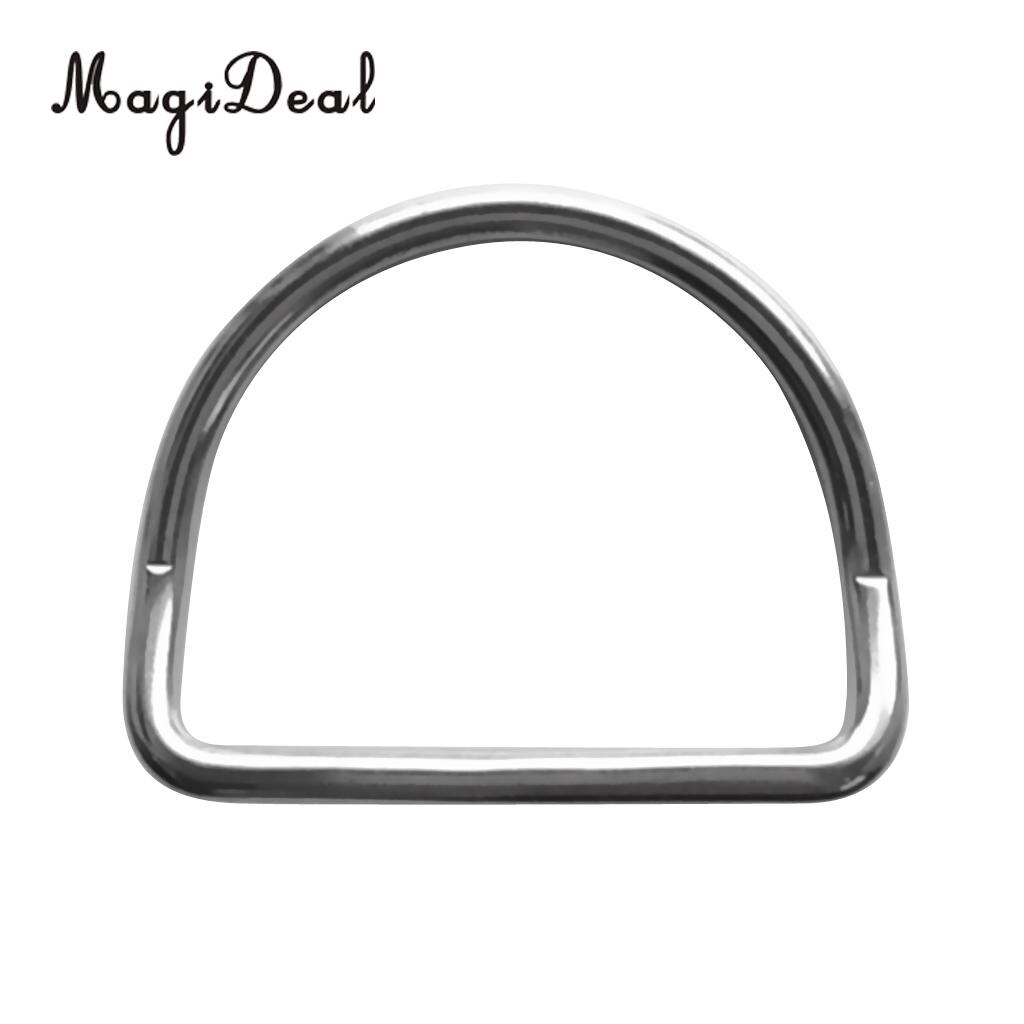 MagiDeal nurkowanie akcesoria robić użytku morskiego 316 nurkować zgięty D pierścień ze stali nierdzewnej