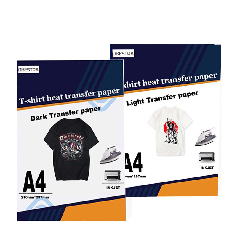 A4 Inkjet Transfer Papier Voor Donkere Of Lichte Kleding, t-shirt Transfer Fotopapier 10/20/50 Vellen/Transfer Patroon Papier
