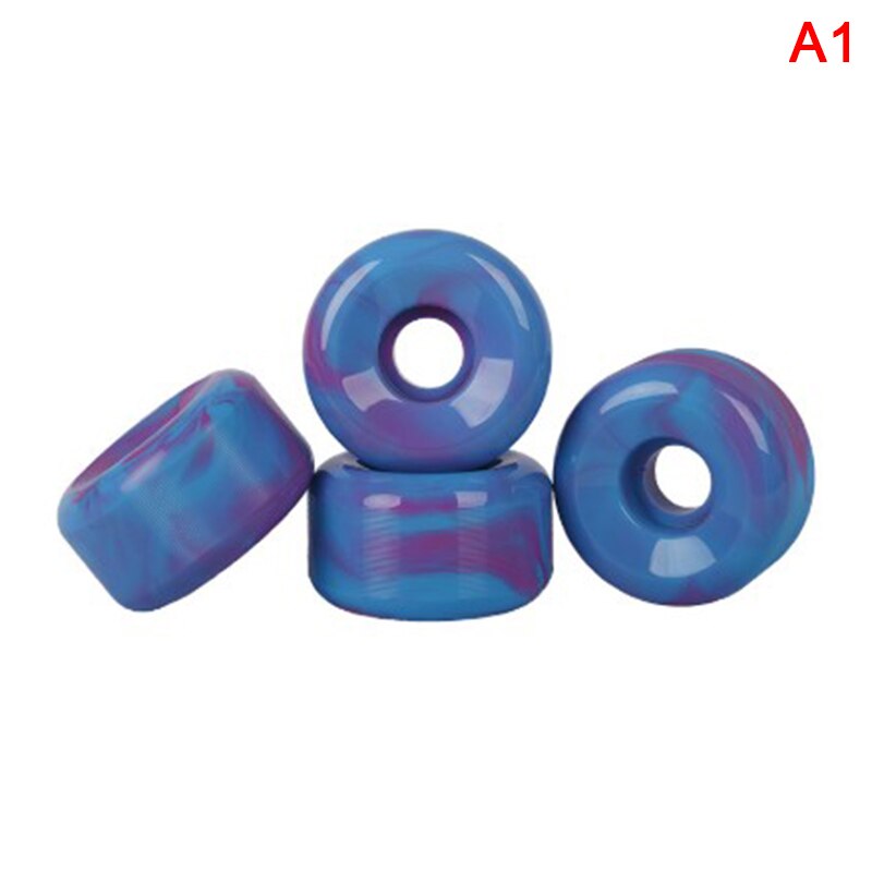 Best Sell 4pcs Skateboard Wheels 100A Double Rocker Wheels 54mm PU Downspeed Sliding Wheels Outdoor Pro Skateboard Grounds: A