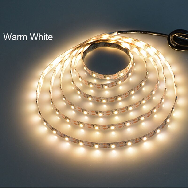 Dc 5V Usb Led Strips 2835 Wit Warm Wit Tira Led Strip Licht Tv Achtergrond Verlichting Tape Home Decor lamp 1- 5M