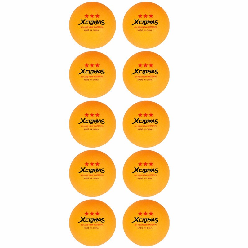 XCLOHAS nowy materiał 3 gwiazdkowe piłeczki robić tenisa stołowego zestawy z angielskim oznaczonym ABS plastikowe piłki robić świst-ponga piłki treningowe 30/50/100 szt.