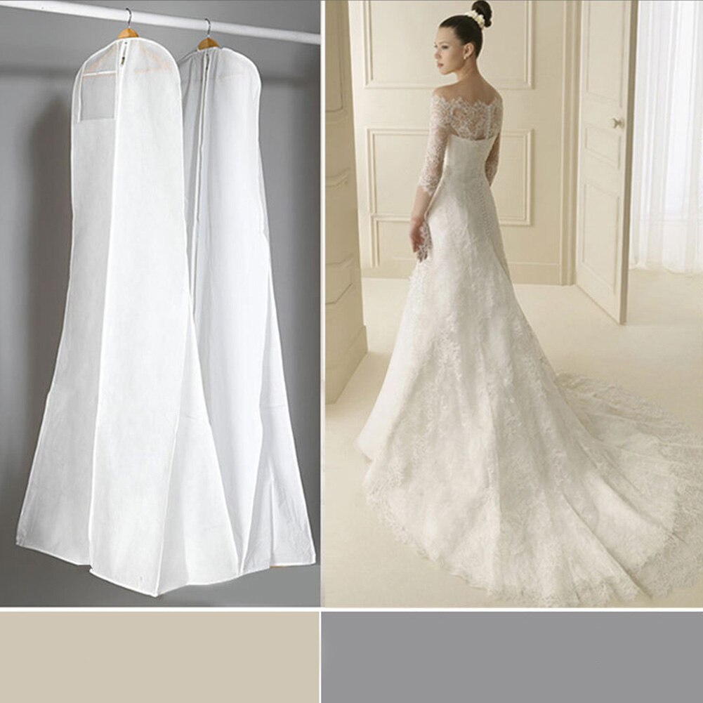 Per abito da sposa custodia custodia protezione indumento custodia per appendere custodia antipolvere resistente abito da sposa organizzatore Non tessuto spesso
