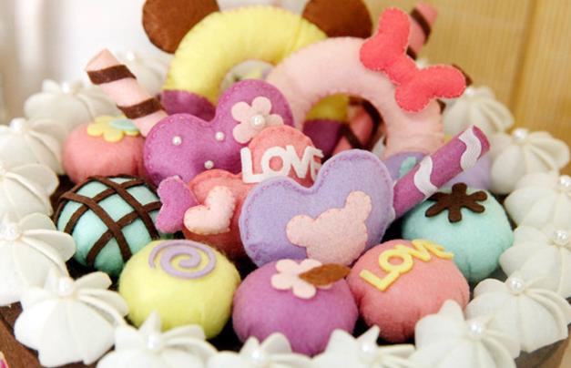 Śliczne DIY szycie zestaw filcowy materiał robić rękodzieła czuł Diy rękodzieło słodki tort urodzinowy schowek filcowania zestaw włóknina rękodzieło