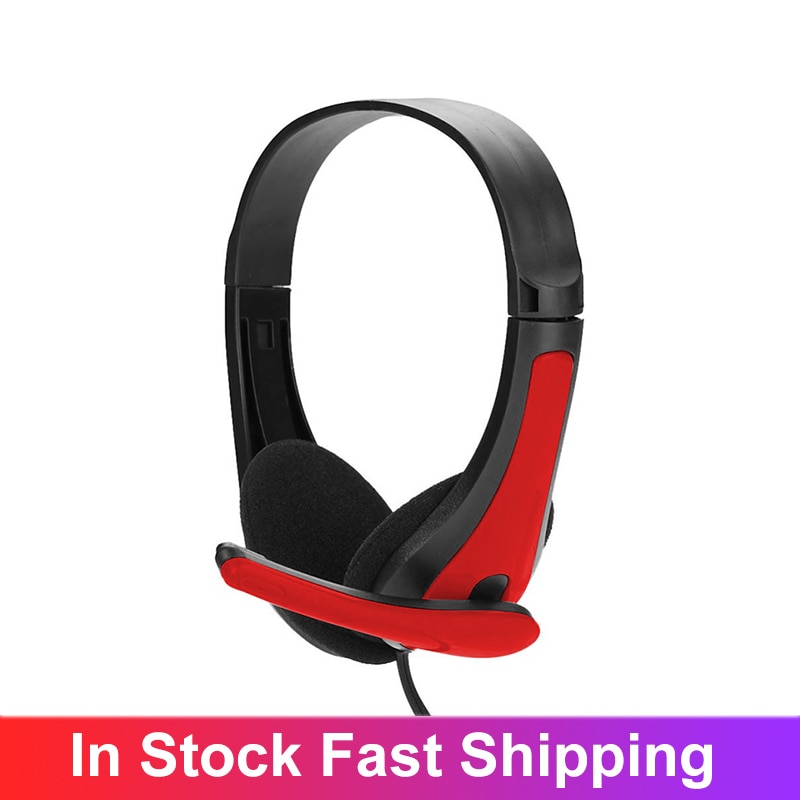 1PC Wired Gaming Headphones Over-ear Stereo Bass Wired Earphones Headset With Microphone For PC Computer Laptop MP3 Player