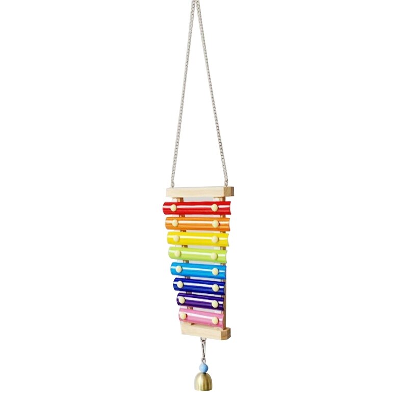 Hanging Chicken Sound Toys Suspensible Wooden Coop Decoration Hens Rooster Pecking Xylophone Toy and Brand