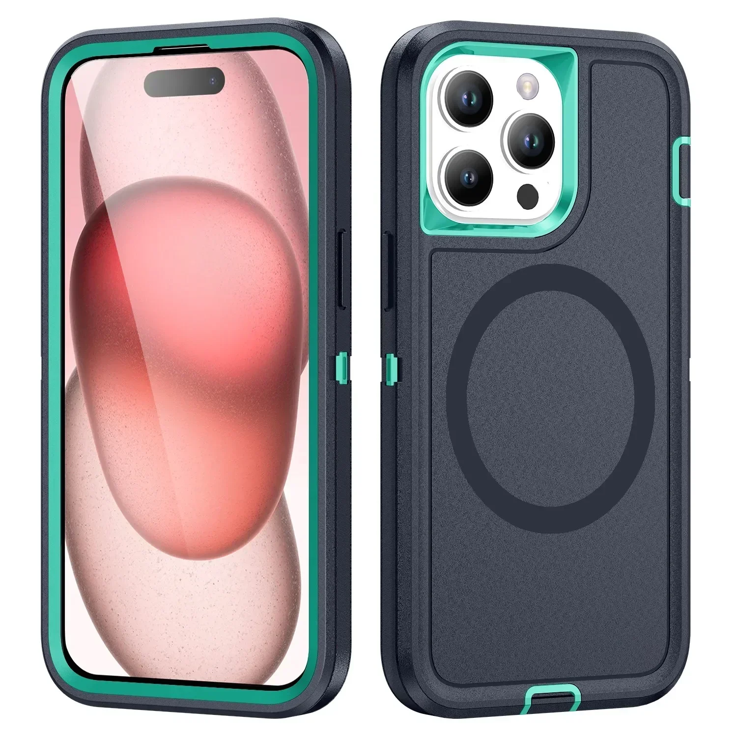 Otter Armor Defender Series Magsafe Case for IPhone 16 Pro Max 15 14 Plus Heavy Duty Shock Absorption Protective Silicone Rubber