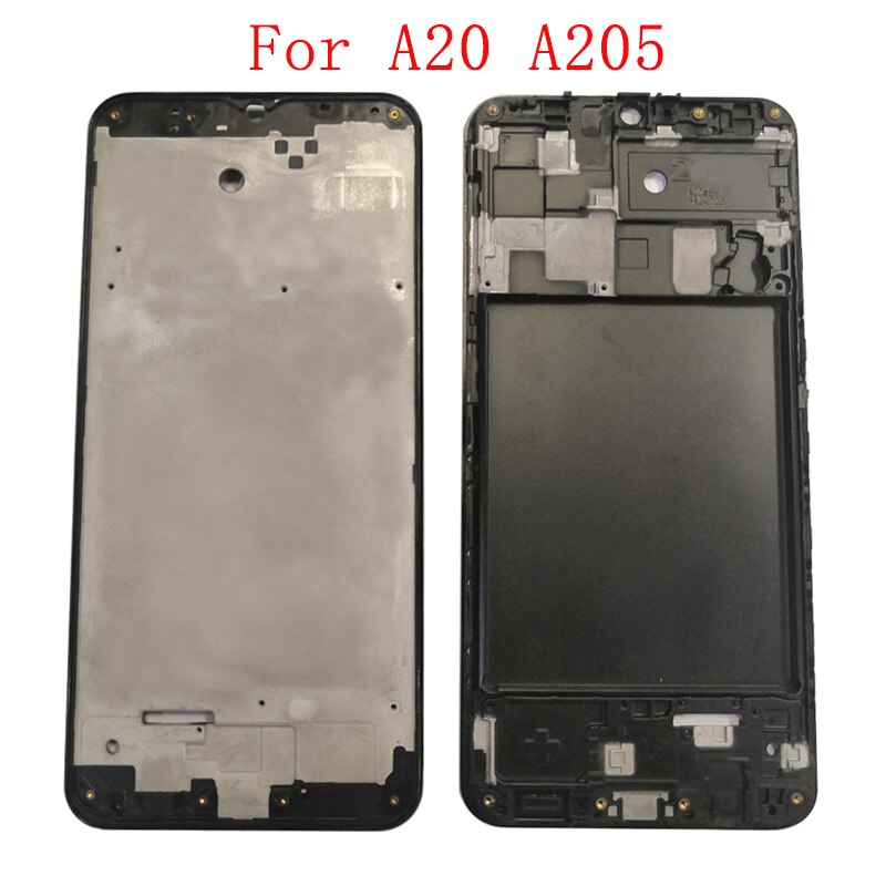 Obudowa środkowa rama LCD Bezel płyta panelu podwozia dla Samsung A10 A20 A30 A40 A50 A60 A70 A10S A20S A50S telefon bliski rama