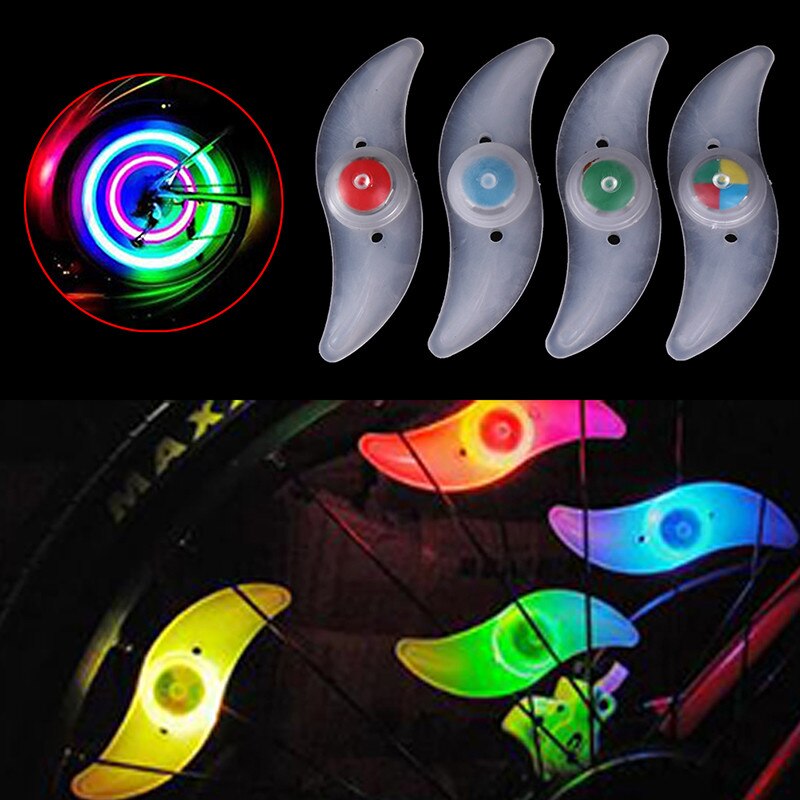 Reflectores LED de 3 modos de Flash para bicicleta, luz de radios de arco iris, pezón de rueda impermeable, accesorios de ciclismo de montaña, piezas de repuesto