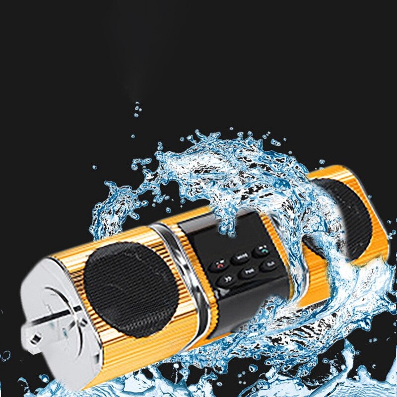 Altoparlanti stereo per moto Bluetooth impermeabili sistema Audio USB AUX SD Radio FM lettore MP3