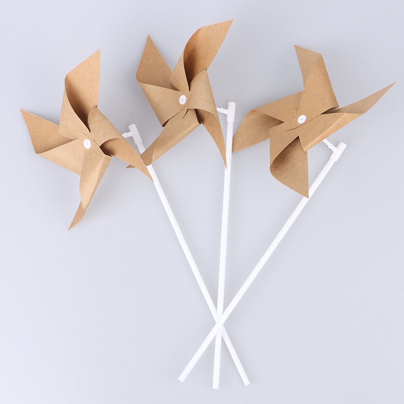 3Pcs Papier Party Pinwheels Craft Windmolen Vintage Stijl Ambachtelijke Speelgoed Wind Spinners