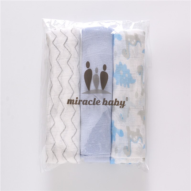 3 stk / parti baby klud ble baby modtager tæppe bomuld muslin nyfødt swaddle wrap spædbarn sygepleje dække badehåndklæde 70*70cm