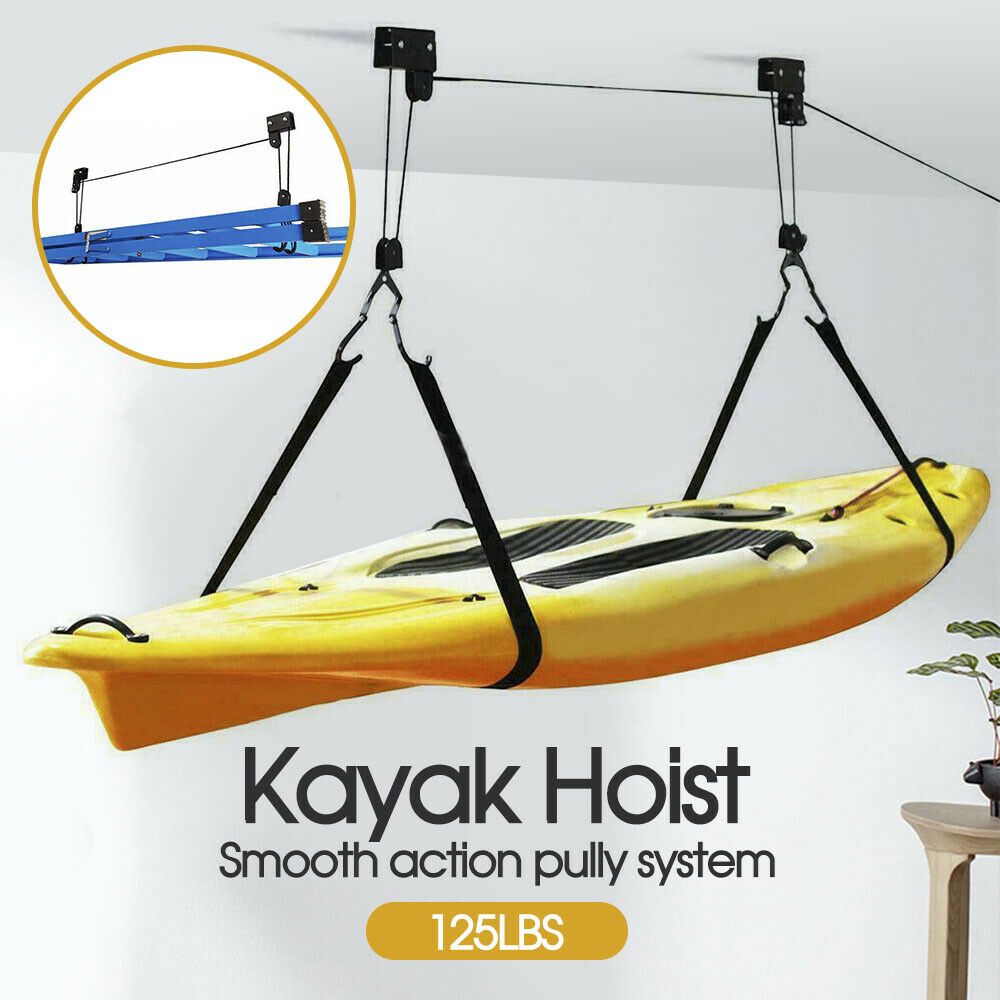 Takløft lastestativ til sykkel sykkel lagring garasje montert heisehjul reol 125 kg metall heis forsamlinger #b