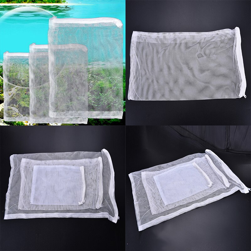 1pc/5 stuks aquariumfilter netzak met ritssluiting, herbruikbare zakken voor landbouwproducten, milieuvriendelijke zakken