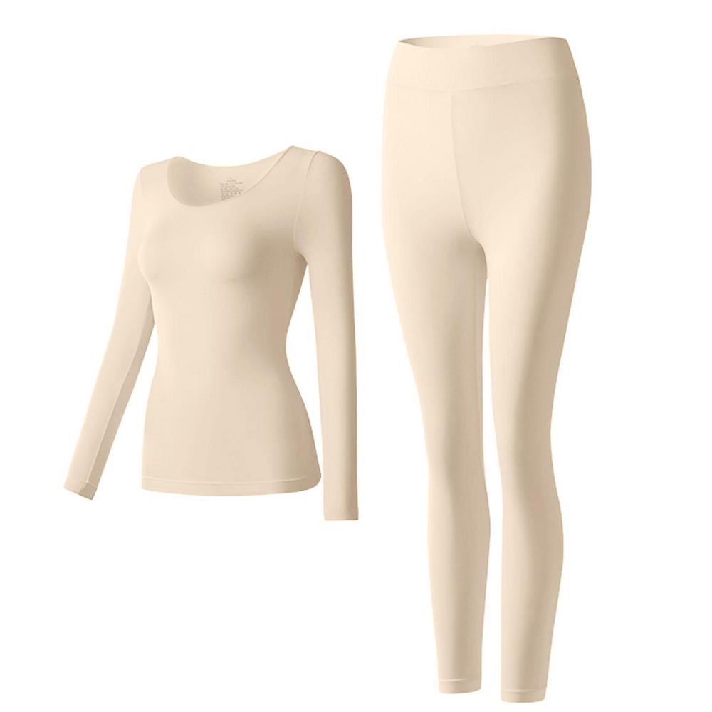 Women's Thermal Underwear Set Winter Warm Base Layer Set Long Underwear Top Bottom Cold Weather Ultra-Soft Long Set Base Layer: L / WHITE