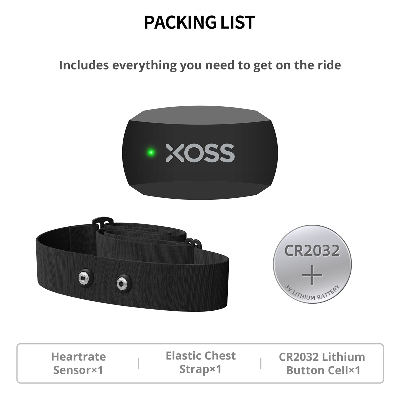 Xoss  x2 bryststropp pulssensor sykkel maur monitor bluetooth ant+ trådløs helse fitness smart sykkelsensor