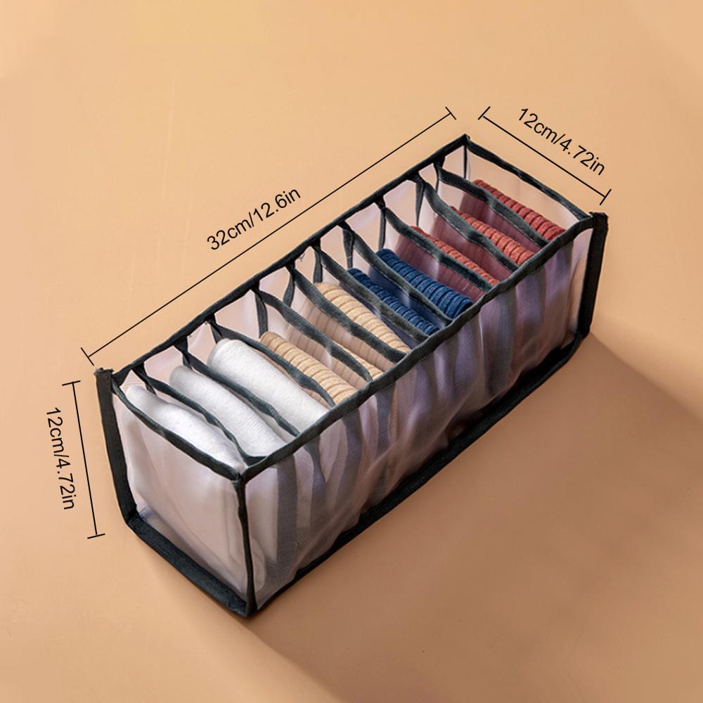 Drawer Organizer Divider Underwear Women's Socks Artifact Cloth Art Drawer Type Separated Household Compartmental Box Dropshippi: Light Yellow