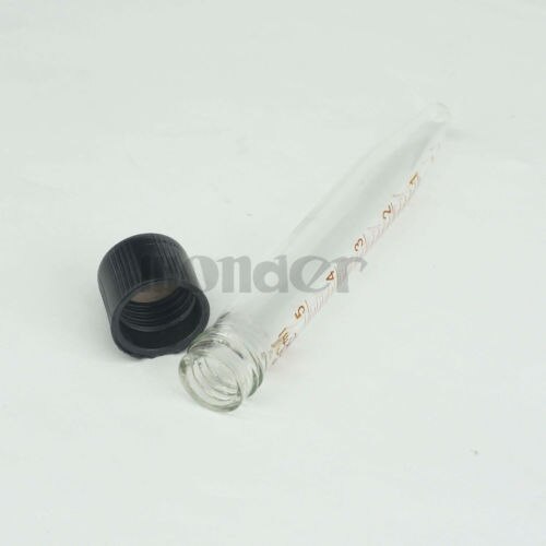 5ml Lab Glass Centrifuge Tube V-bottom Screw Cap With Scale Line Experimental