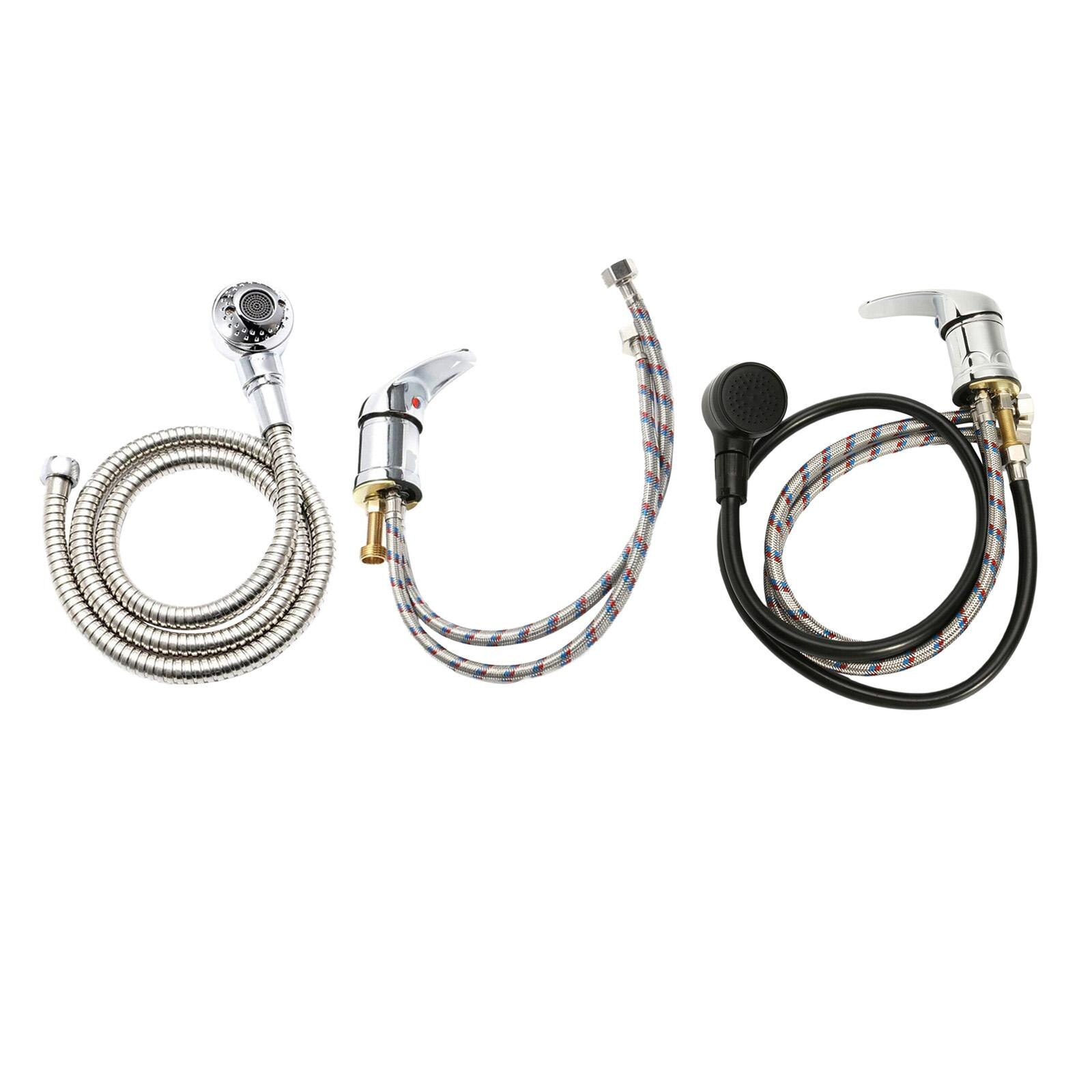 Single Wide Tap Bath Sink Shower Head Spray Hose Push on Mixer Hairdresser Pet Household Faucet Extenders