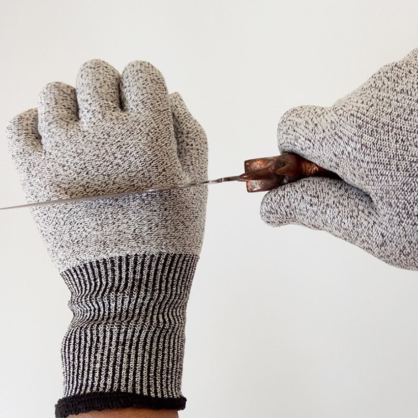 1 par niveau 5 mod de afskårne handsker anti-cut handsker arbejdshandsker skærebestandige stødsikre sikkerhedshandsker