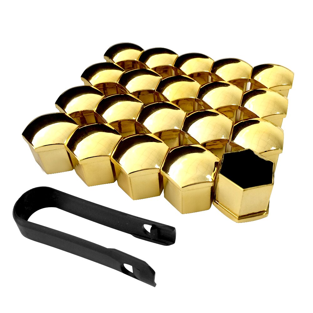20 piezas Universal Anti-óxido 17 19 21mm cromo brillante de ABS para automóvil Trim neumático tuerca de la rueda tornillo cubierta de protección Cap accesorios de coche