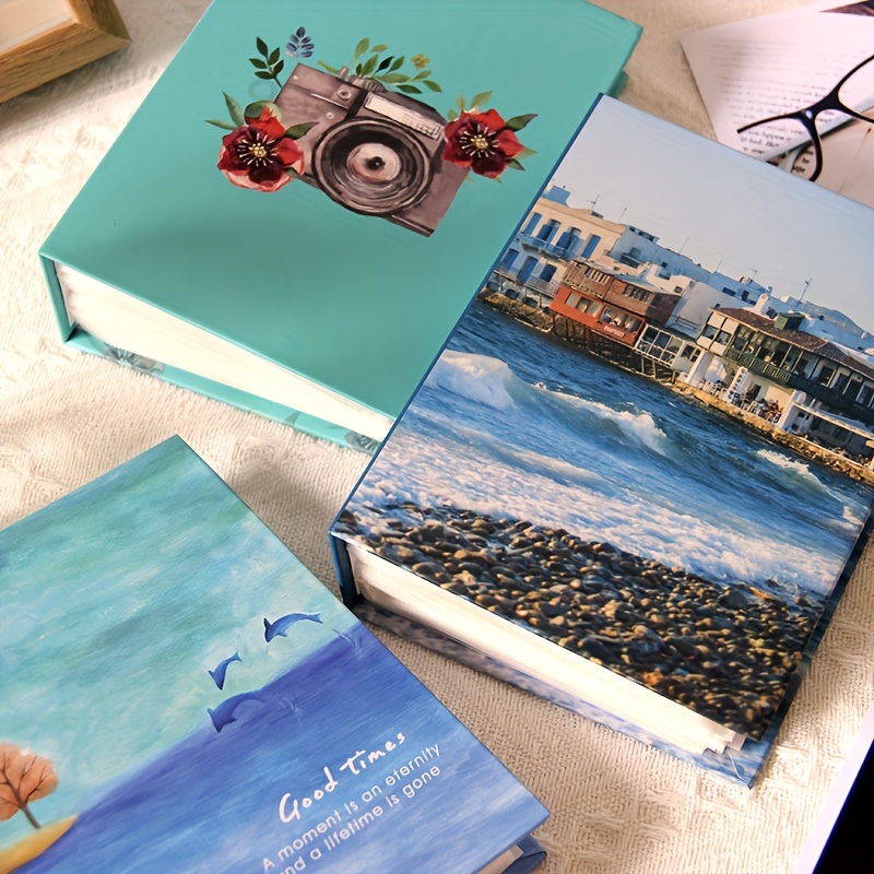 Albumy na zdjęcia 6-calowe, proste, papierowe, na 100 zdjęć - piękne motywy podróżnicze i naturalne robić przechowywania wspomnień